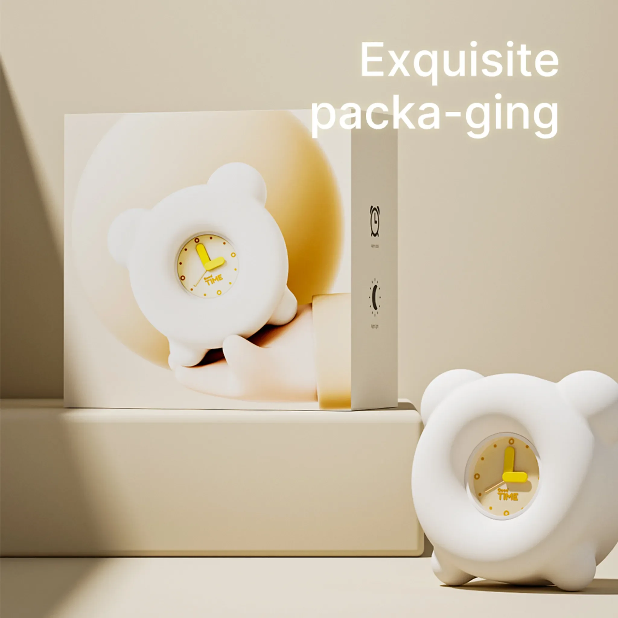 Nachtlicht & Kinderwecker – Tragbare USB-Wiederaufladbare Lampe mit Touch-Umgebungslicht